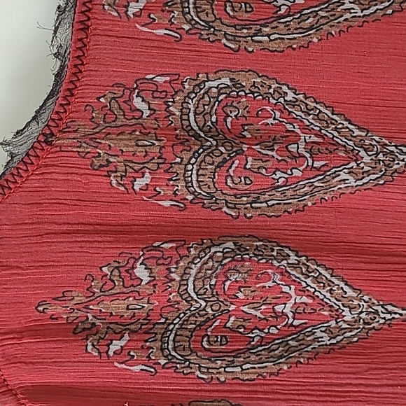 Free People Flaming Hearts Paisley Boho dress Size S - Picture 7 of 16